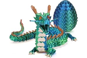 OKYUK 17.8-inch 3D Printed Dragon Eggs, Glow in The Dark Fidget Toys for Kids & Adults, for Home Office Desk Decor (Dragon God)