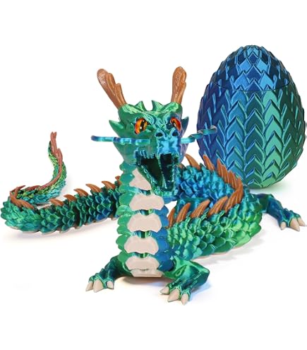 Créature Fantastique articulée | Figurine de Jouet Mobile | Dragon Fantastique articulé | Jouet Fidget imprimé en , décor de créature articulée, Sculpture de Dragon posable, Figurine Fa