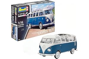 Revell 07009 Volkswagen T1 Samba Bus Model Kit, 1:16 Scale 27.2 cm, Multi-Color, 223