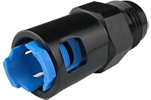 AFATEBOX Fuel Line 8AN Male to 3/8 SAE Quick Connect/Disconnect Female Push On EFI Pushlock Fuel Rail Line Hose Fitting Adapter LS LS1 LS3 Aluminum Black Anodized -8 AN to 3/8 inch