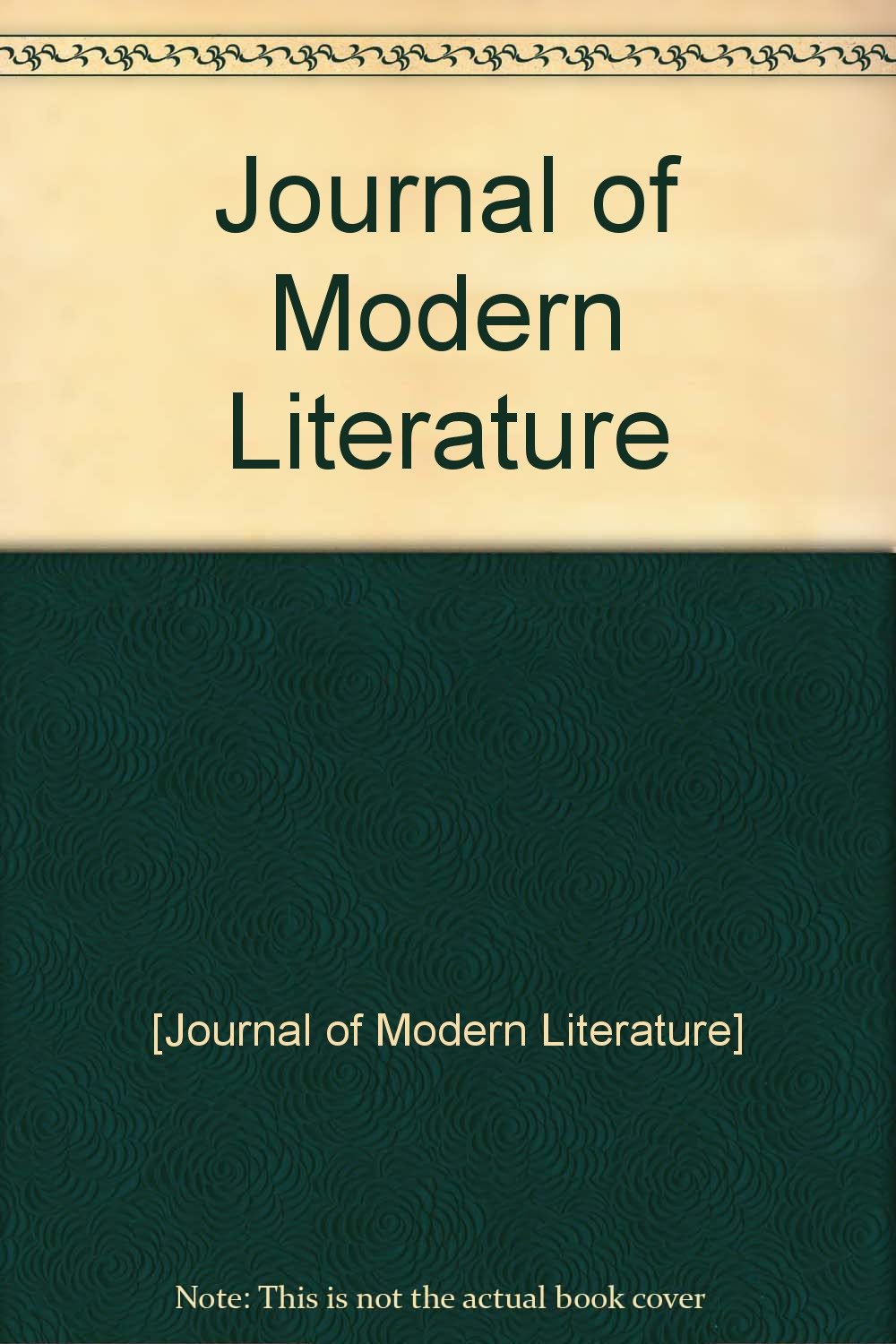 Journal Of Modern Literature Journal Of Modern Literature Amazon Com Books