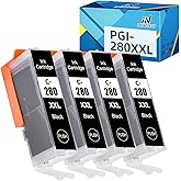 PGI-280 XXL Black Ink Cartridges Compatible with Canon PGI 280XXL BK PGBK Ink Tank Work for Pixma TR7520 TR8520 TS6120 TS6220