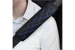 TSUGAMI Car Seat Belt Pads, 2 PCS Leather Seatbelt Covers Protect Your Neck and Shoulder & More Comfortable Driving, Harness 