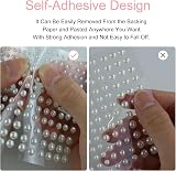 HXMJIED 660pcs Self Adhesive Flat Back Beads 3/4/5/6mm Facial Jewelry view 4