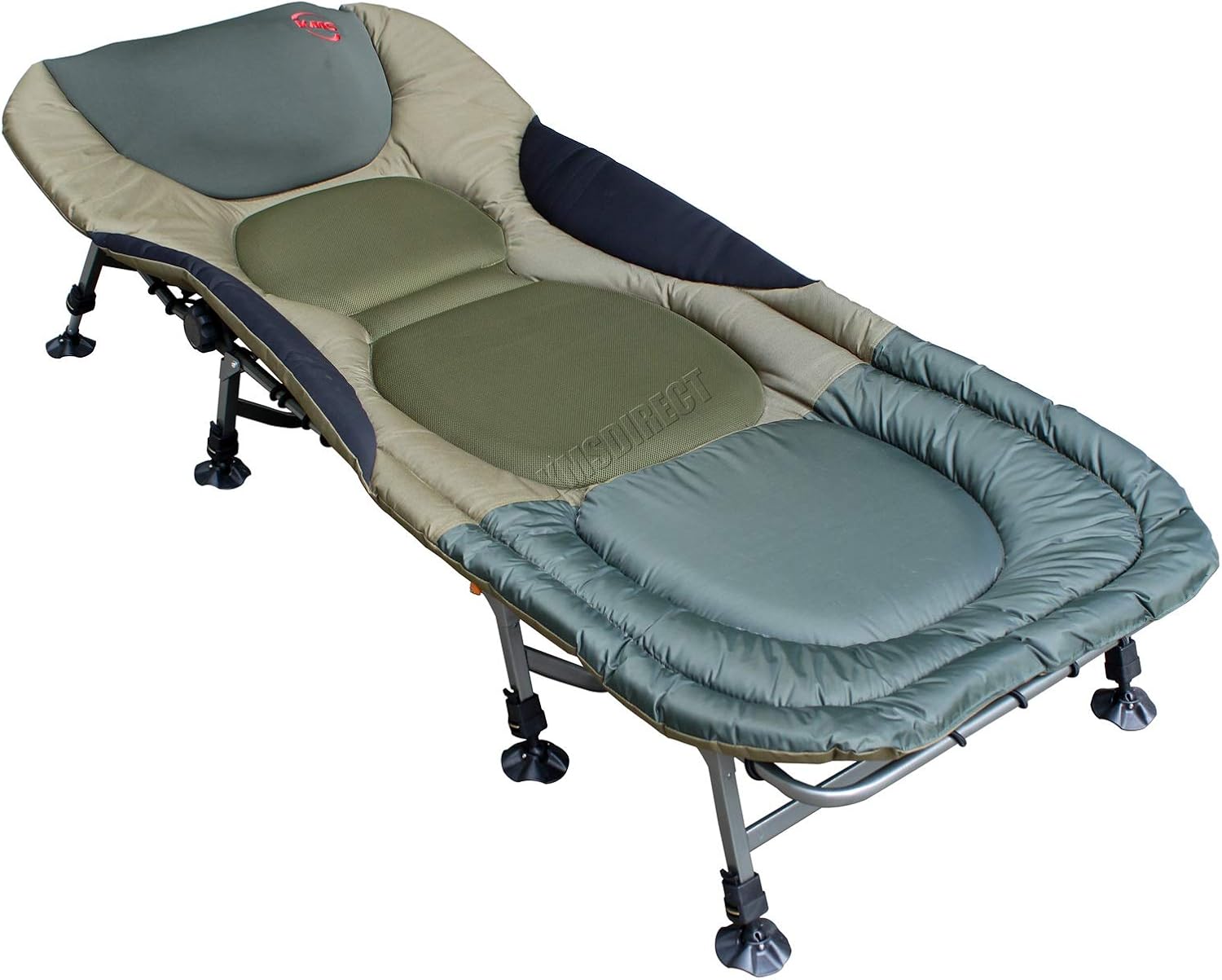 KMS Outdoor Portable Carp Fishing Bed Chair Bedchair Camping 600D