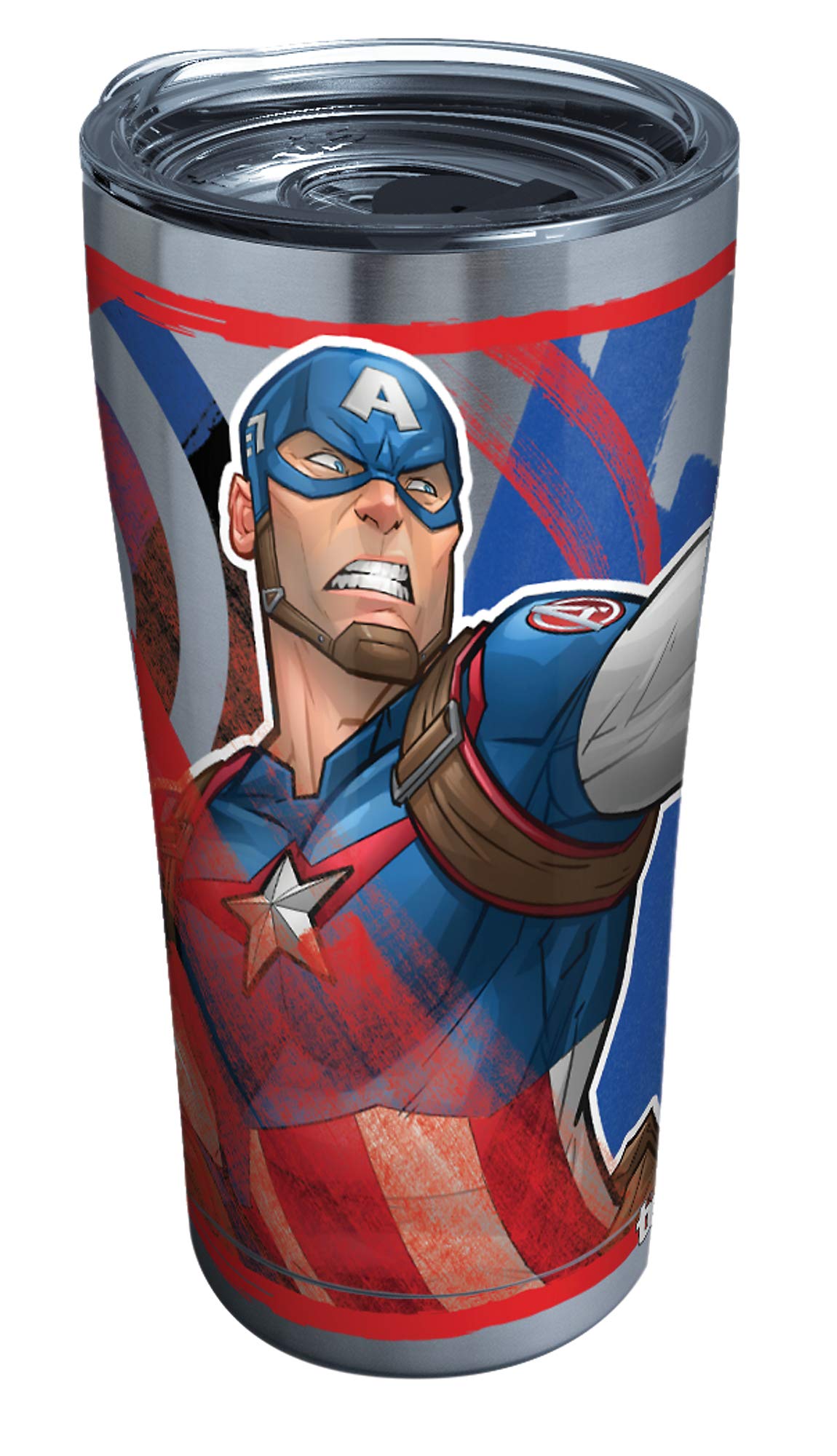 Tervis Marvel-Captain America Iconic Triple Walled Insulated Tumbler, 20 oz, Stainless Steel