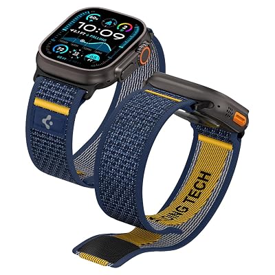 Spigen for Apple Watch Band, Athlex Air Compatible with Ultra 3/2/1 49mm, Series 11/10 46mm, 9/8/7 45mm, SE3/SE2/SE/6/5/4 44mm, 3/2/1 42mm - Active Navy