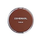 COVERGIRL Clean Pressed Powder Foundation, 1 Container (0.39 oz), Natural Tone, Creamy Lightweight Powder Foundation, Shine-Free Formula (packaging may vary)