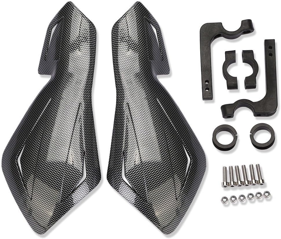 ZEWAN Universal 7/8" Handlebar Grip Protector Dirtbike ATV Motorcycle Bar Hand Guards Handguard (Carben fiber)