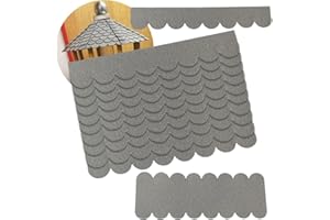 Ludnsghsjk Roofing Felt Shingles Self-Adhesive for Bird House Roof Felt 21 Pieces Mini Roof Shingles for Nesting Box
