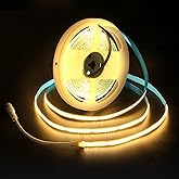 ALITOVE Flexible COB LED Strip Lights Warm White 3000K 16.4ft 5m 1260 LEDs 12V DC High Density Led Rope Light for TV Backligh