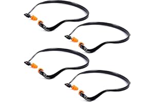 BBTO Banded Earplugs for Shooting Range Band Ear Plugs Lightweight Silicone Earplugs for Hearing Protection, Noise Reduction, Work, Construction, Sleeping, Concerts, Sports Racing(Orange,4 Pcs)