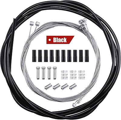Boao 4 Pieces Universal Bike Inner Brake Cable Housing Kit Black