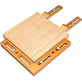 CNC Workpiece Positioning Fixture, CNC Vise Clamps for T-Slot &amp; Perforated Tables - Woodworking Fixture with Repeatable Positioning Side Clamping, CNC Machining, Engraving, and DIY Projects