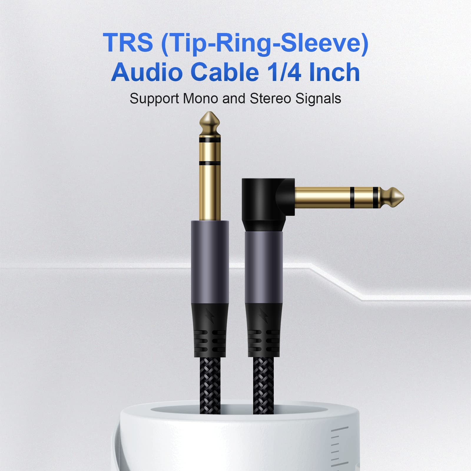 Trs Line In Mua Birvemce 2 Pack Premium TRS Cable 10FT, 1/4 Inch TRS Cable- Noise ...