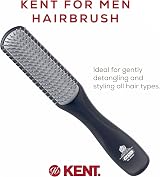 KENT KFM3 Men's 9-Row Gel Styler Hairbrush Daily Grooming Styling Products view 3