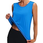 MAGCOMSEN Women's Workout Tank Top Athletic Muscle Sleeveless Crew Neck Shirt UPF 80+ Moisture Wicking Gym Running