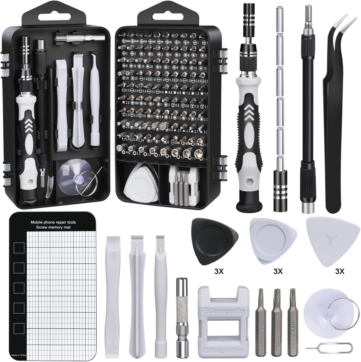 Schraubendreher Set Feinmechanik,DIAOPROTECT 122 in 1 Magnetische Mini Feinmechaniker Schraubenzieher Set,Werkzeug set,Torx Bit Präzision Schraubendreher Set für iPhone,Laptop, Tablet,Uhren,Kamera usw