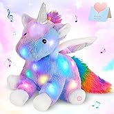 CozyWorld 16.5" Light up Musical Unicorn Stuffed Animal Glowing Singing Rainbow Unicorn Soft Plush Toys Birthday Christmas Children's Day Gifts for Toddlers Boys Girls Kids Decor