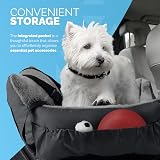 FurDreams Dog Car Seat Plush Booster for Small Dogs Cats 50x50x20cm Black view 3