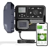 Outdoor Smart Sprinklers Controller 2.4GHz WiFi, Irrigation Controller Easy Use App Enabled, 16 Zones + 16 Plans, Save Water Auto Skip Rain, Freeze &amp; Wind, 10 Minutes Install