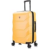 DUKAP ZONIX Luggage with Spinner Wheels | Durable Lightweight Hardside Suitcase, Spacious Travel Bag with Handle and Trolley | 26 Inch Medium Checked Luggage | Mustard