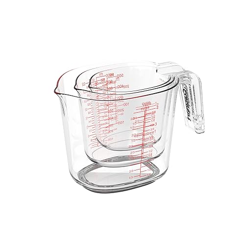 Cuisinart Nesting Liquid Measuring Cups, Clear, 3-Piece, CTG-00-3MC
