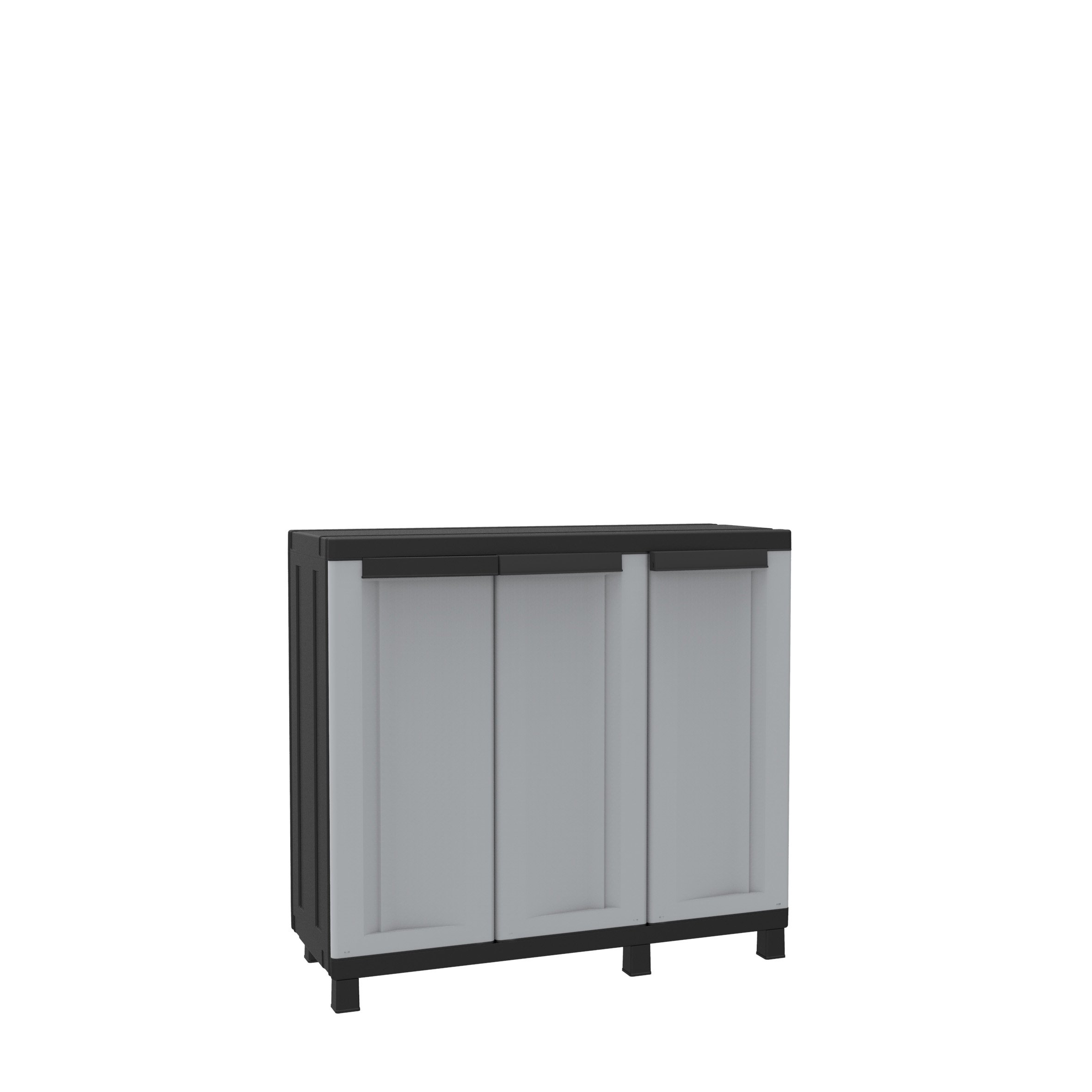 Terry, Twist Black 102b, 3-Door Multifunction Cabinet with 2 separate Compartments - 102x39x91.5 cm