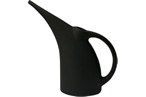KP Kool Products Watering Can 1/2 Gallon - Small Watering Can for Indoor Plants - Outdoor Watering Can - Black Plant Waterer - Plastic Watering Can for Garden - 1 Pack