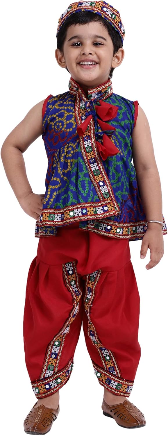 Buy BownBee Boys Printed Navratri Kedia Dhoti Set at Amazon.in