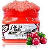 Dr Meinaier Alpha Arbutin Sugar Body Scrub, AHA + BHA, Anti-Acne, Anti-Wrinkle, Nourishing and Moisturizing Formula, 18 Oz (1)