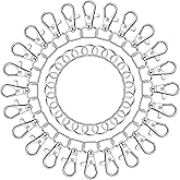 anezus 100pcs Key Chain Clip Hook and D Rings Set Include 50Pcs Swivel Snap Hooks Lanyard Clips and 50Pcs D Rings for Keychain and Purse Hardware (1/2” Inside Width)