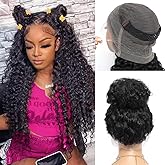 Gurxen 360 Lace Front Wigs Human Hair Hidden Strap Deep Wave Lace Frontal Wig Pre Plucked Drawstring Wig Human Hair 200 Densi