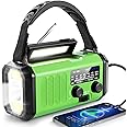Emergency Radio,10000mAh Solar Radio, Hand Crank Radio, NOAA/AM/FM Weather Radio, USB Type-C Charging,Dynamo Radio,Polymer Battery,Torch & LED Reading Light, SOS Alarm,Compass for Camping