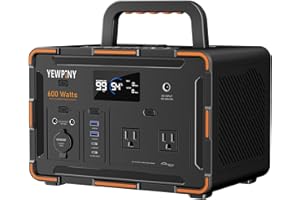 YEWPINY EM600 Portable Power Station, 600W Pure Sine Wave, 599.4Wh, Solar Generator, 3000+ Charge Cycles, USB-C PD 100W, 10 Outputs, Wireless Charging for Camping, Outdoor, and Emergency Use