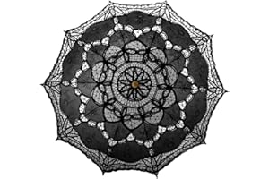 TopTie Vintage Lace Parasol, Wedding Bridal Umbrella, Photograph Parasol, Party Decorations Supplies