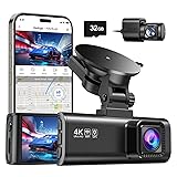 REDTIGER Dash Cam Front Rear, 4K/2.5K Full HD Dash