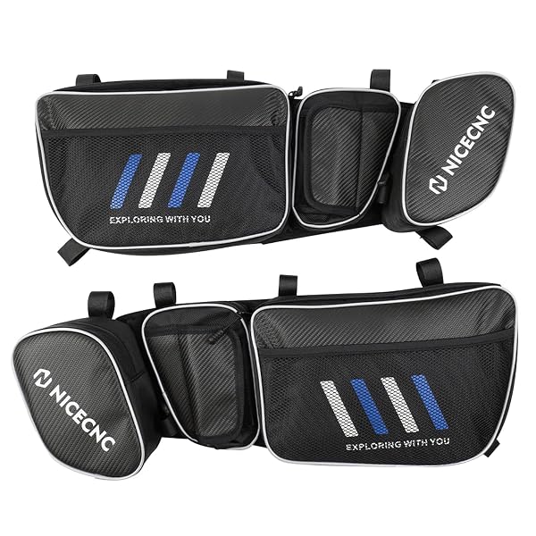 NICECNC WATERPROOF X3 SIDE DOOR BAGS BLUE WITH...