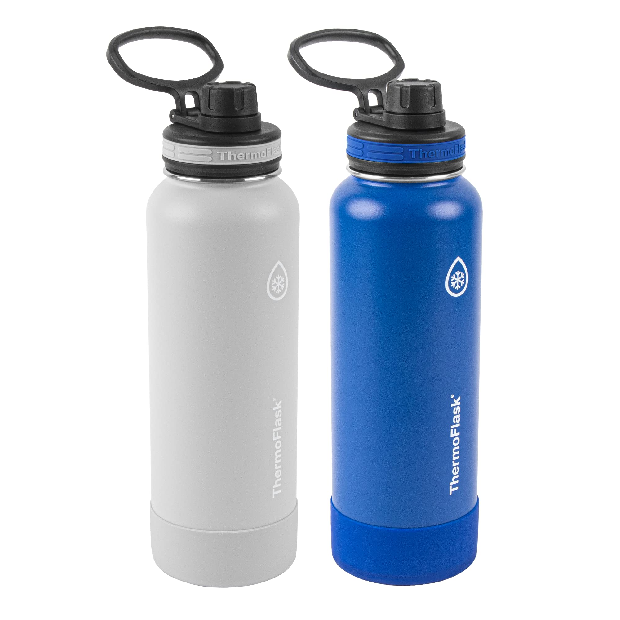 Photo 1 of Thermoflask Insulated Water Bottle with Spout Lid, 40oz, 2 Pack (Teal/Graphite)