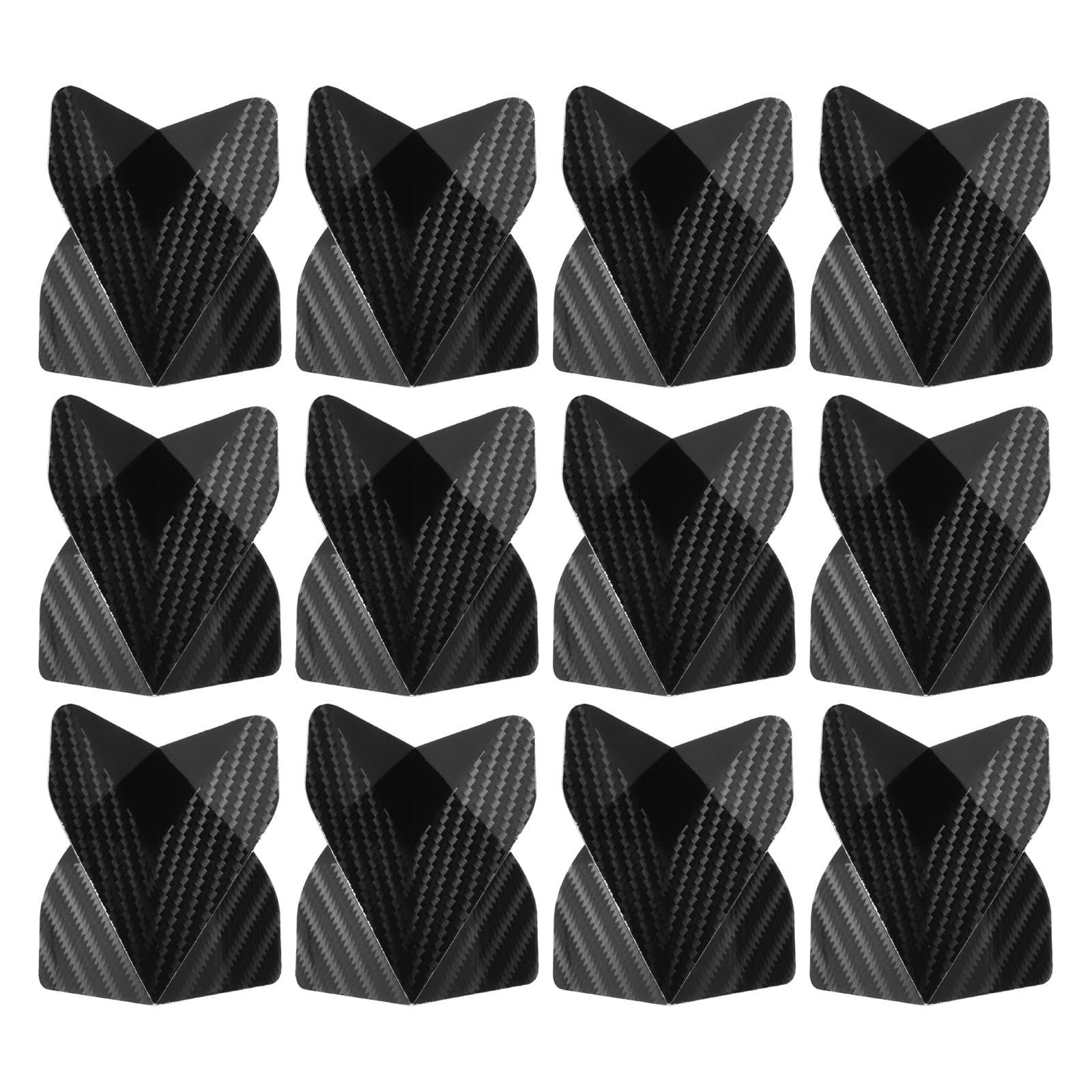 PATIKIL Dart Flights, 12 Pack PET Standard Darts Accessories Replacement Parts for Soft Tip Steel Tip, Spotted Style, Black, Gray