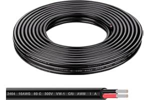 Geosiry 16AWG Electrical Wire, 30FT Stranded Tinned Copper Hookup Wire, Flexible 16 Gauge Wire for Outdoor Lighting Boat Marine Automotive (16AWG 30FT)