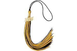 LXZYU 2025 Tassel Graduation, Tassels for Graduation Cap 2025, Black Gold Tassel Cap Decorations with Gold Charms Memorial Cords Graduate Hat Ceremonies Accessories for Class of School Grad Souvenir Gifts