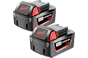 syvenies 2 Pack 8.0 Ah M18 Batteries for Milwaukee 48-11-1860 18v Replacement 18 Volt Max Battery Cordless Tool 2646-22CT,2643-21CT,2641-21CT,2646-21CT,2646-20 Lithium-Ion Battery Pack