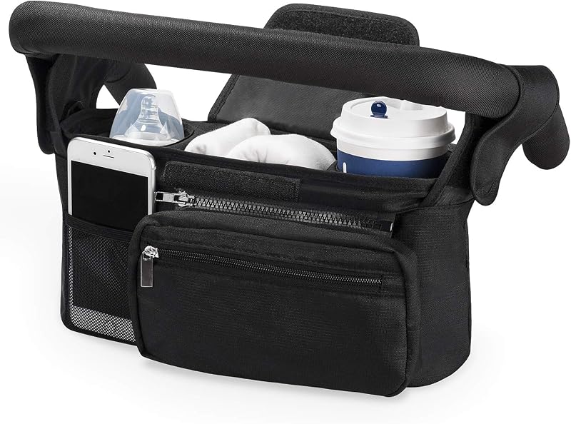 Momcozy Baby Pushchair Organizer with 2 Insulated Cup Holders Adjustable Strap
