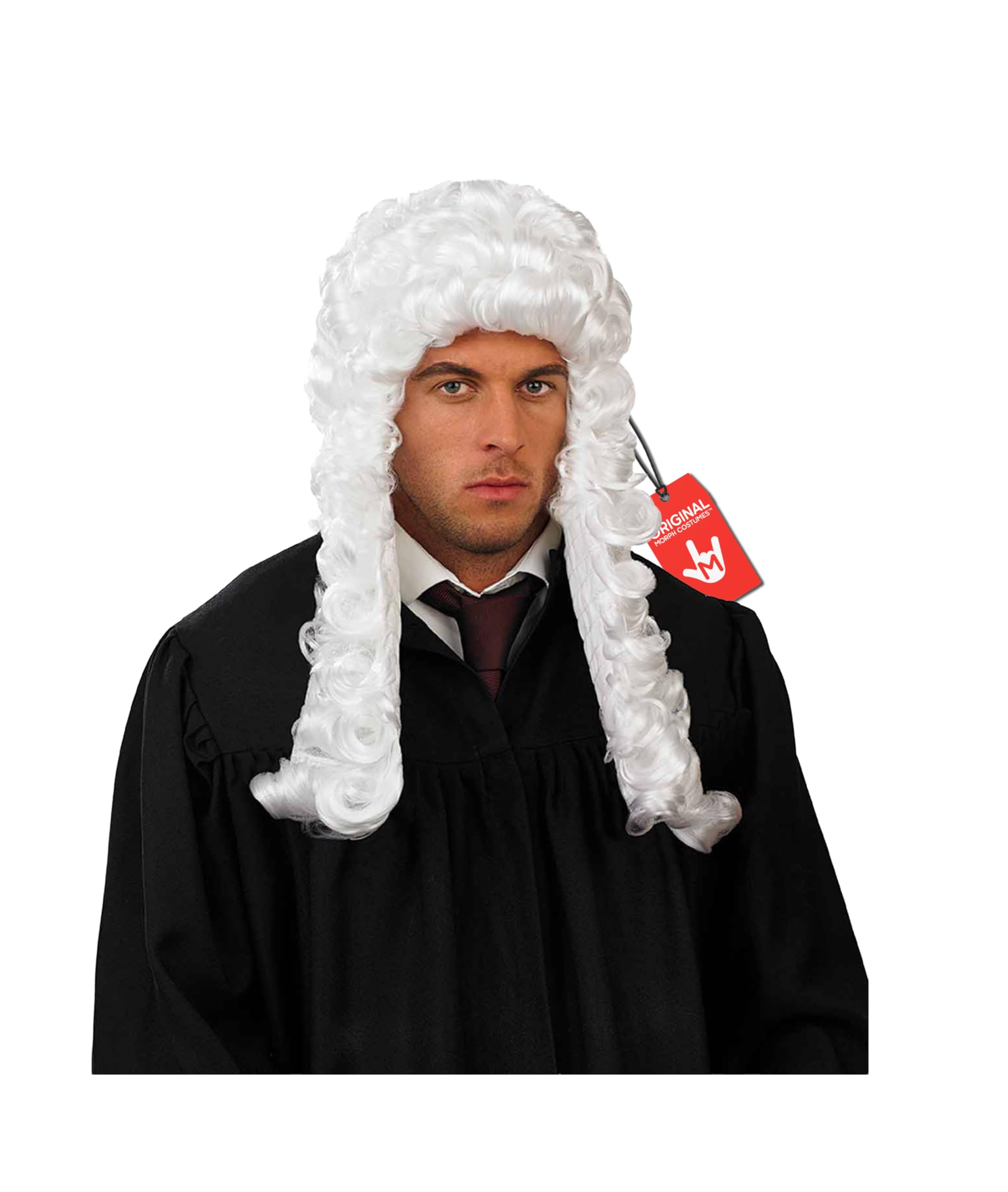 Fun Shack Judge Wig, Barrister Wig, Judges Wig, Baroque Wig Costume, Georgian Wig, Long White Wig, Lawyer Wig Costume One Size