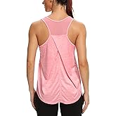 Aeuui Womens Workout Tops for Women Racerback Tank Tops Mesh Yoga Shirts Athletic Running Tank Tops Sleeveless Gym Clothes
