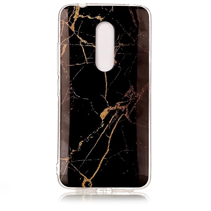 Cozy Hut Schutzhülle für ZTE Axon 7, Gold, Schwarzer, Weiß, Marmor-Design, durchsichtig, TPU, weiche Silikonhülle für ZTE Axo