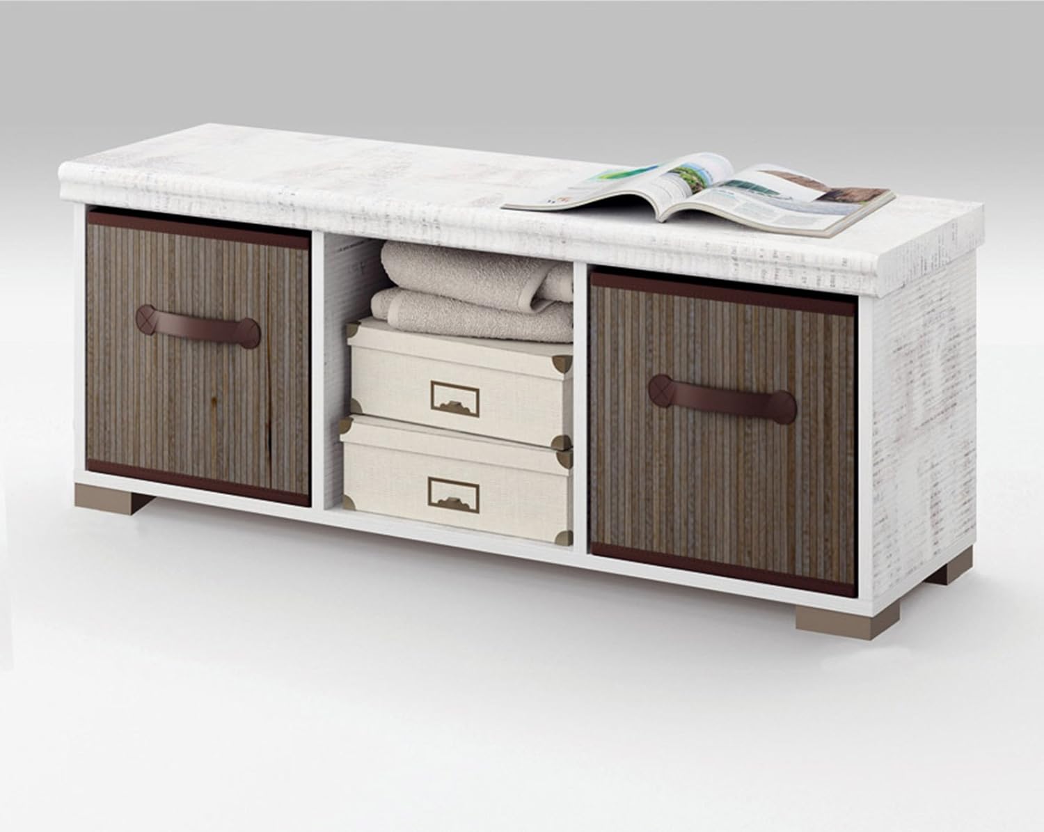 Mueble Auxiliar De Almacenaje Con Dos Cestas Para Comedor Sal oacute n