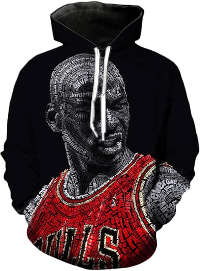 3D Jordan Hoodies Sweatshirt Crewneck Hoodie Casual Men Sportswear Tracksuit at Amazon Menâs 