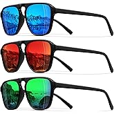 STORYCOAST Polarized Retro Aviator Sunglasses for Men Women Classic Driving Running Sports Square Aviators Sun Glasses